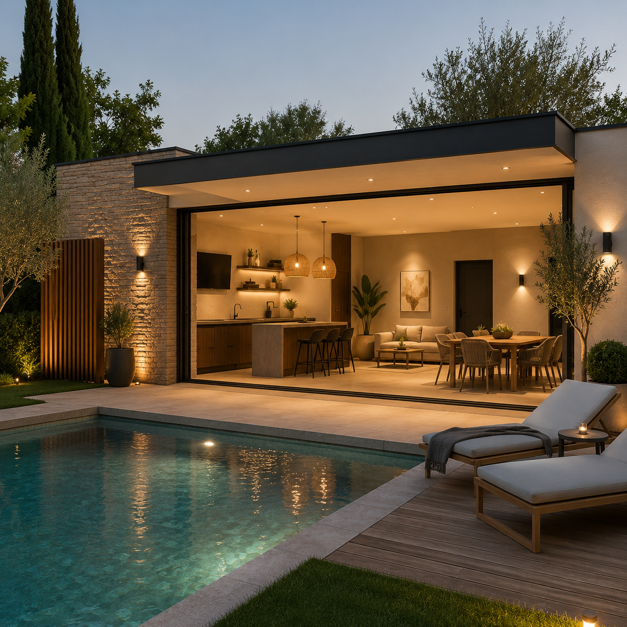 Pool house extension Var