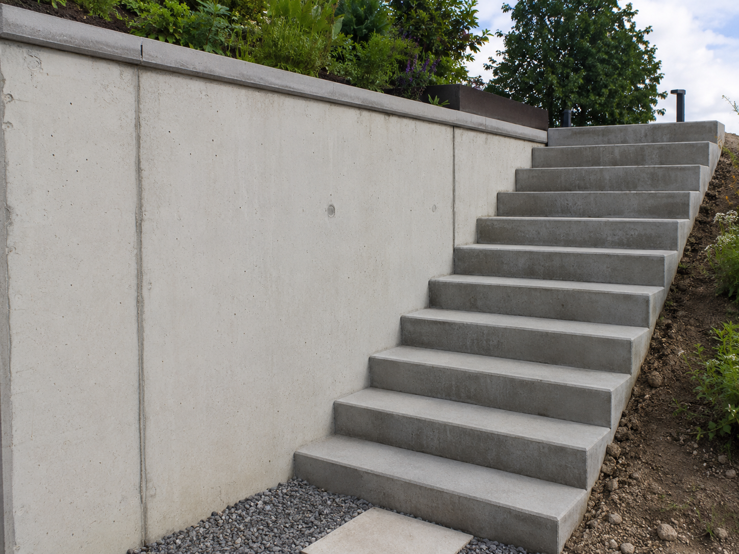 Escaliers béton extérieur Var