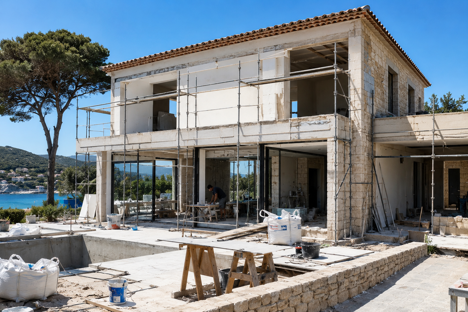 Façade rénovation extérieure enduit Var