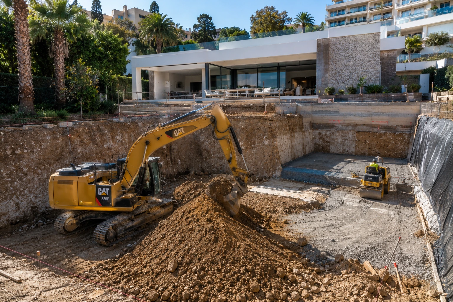 Terrassement technique Villa Mediterra Var